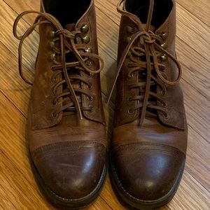 Rhodes Dean size 8 1/2 cap toe boots.  Huckberry rust